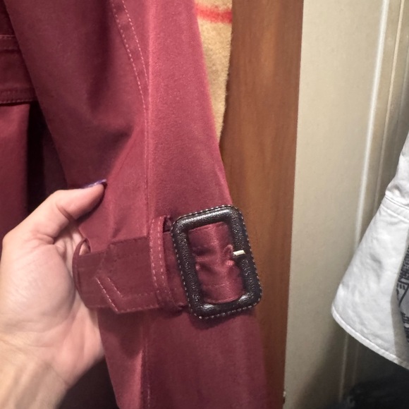 Burberry Deep Red Trench Coat - Picture 9 of 13